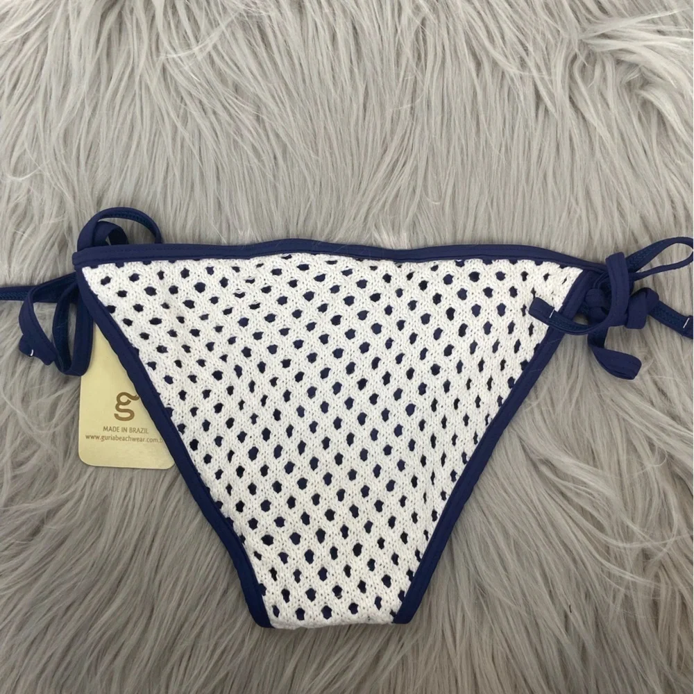 Guria Bikini Bottom Crochet Size Medium‎ Color Blue Women's NWT